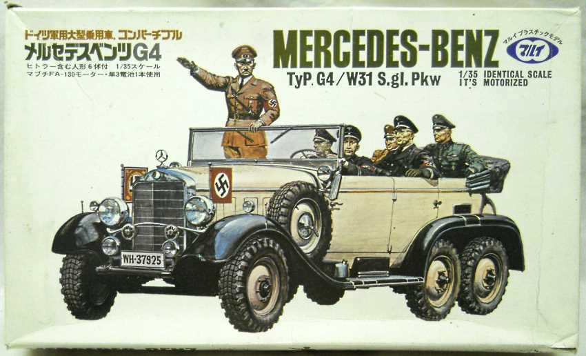 Tilt 1/35 Hitlers Staff Car Mercedes-Benz TyP.G4 / W31 S.gl.Pkw With Figures - Motorized, MT48-800 plastic model kit